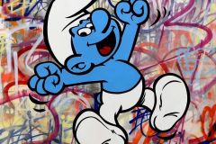Smurf SEEN Graffiti Artwork on Canvas