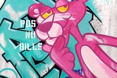 Pink Panther SEEN Graffiti Artwork on Canvas