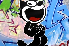 Felix the Cat SEEN Graffiti Artwork on Canvas