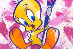 Tweety SEEN Graffiti Artwork on Canvas